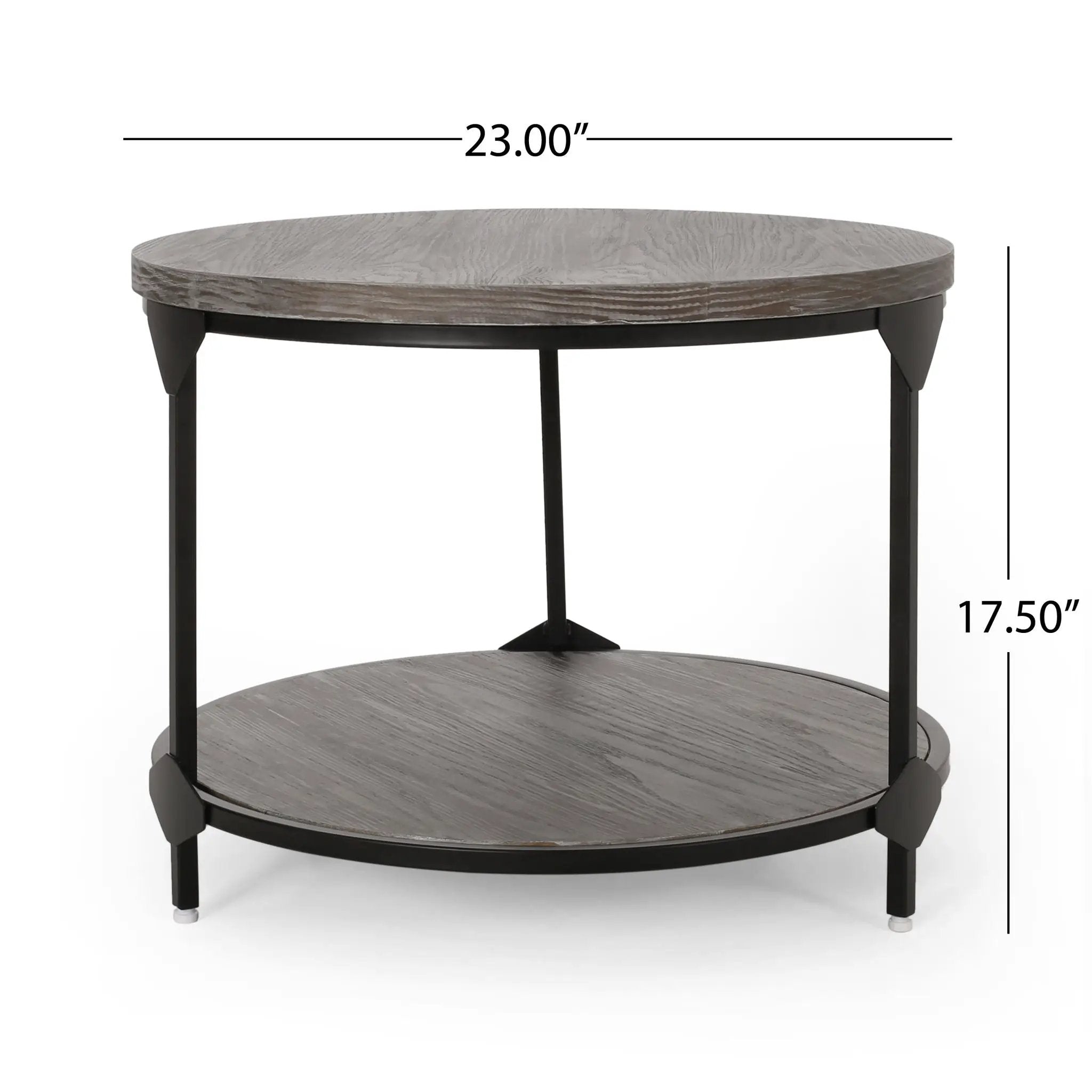 Coffee Table With Wood Patterned Tabletop And Iron Frame - Gray by HouseOfZazla