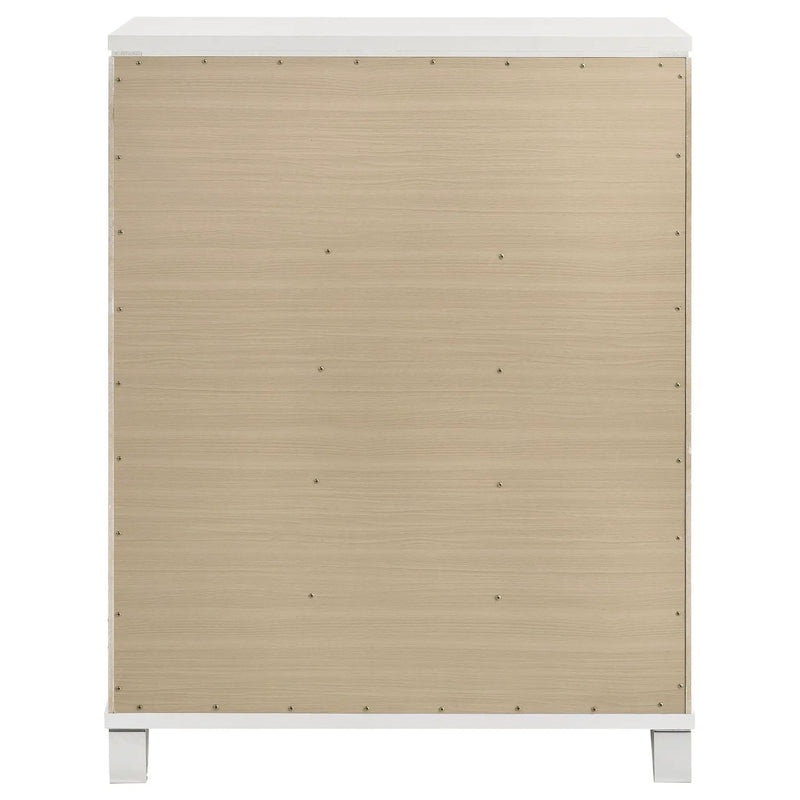 Marmore 5-drawer Bedroom Chest of Drawers White by Unique Piece Furniture
