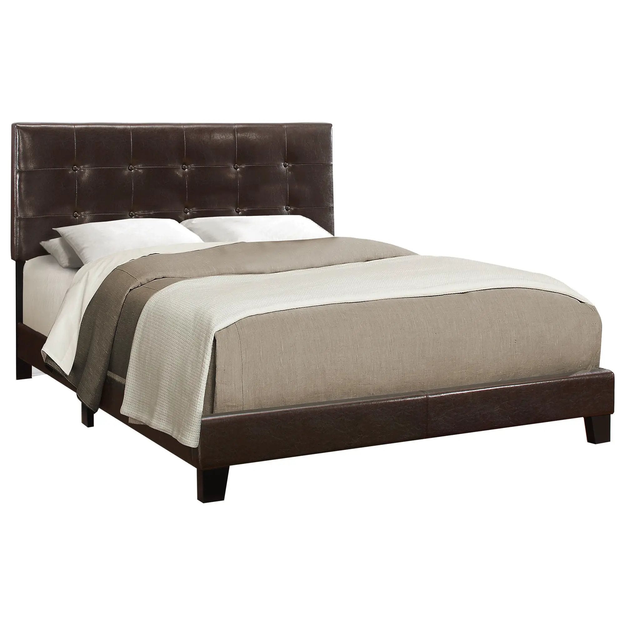 Transitional Upholstered Bed Frame by HouseOfZazla
