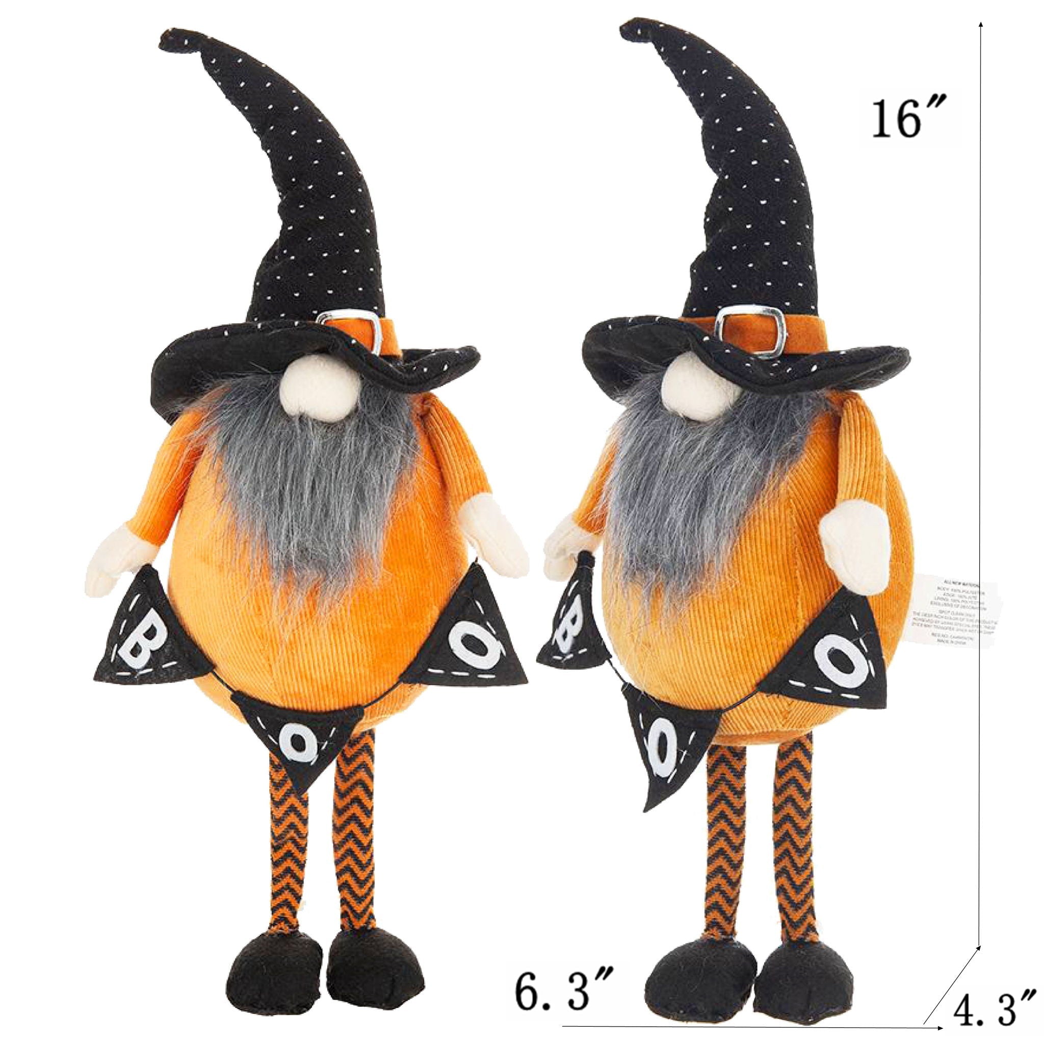 Standing Gnome With Gnome & Holding Banner, For Halloween Decor by HouseOfZazla
