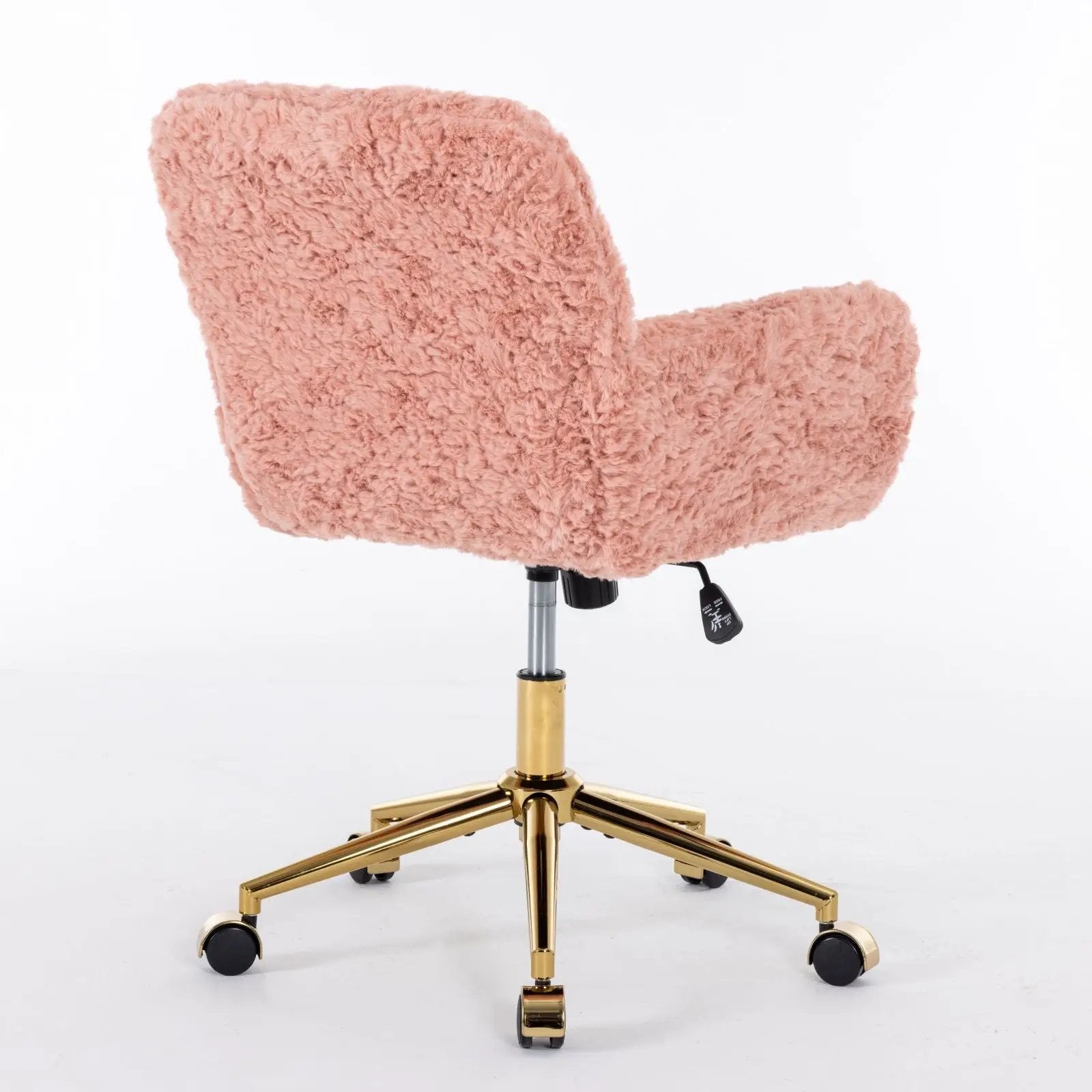 Office Chair, Artificial Rabbit Hair Home Office Chair With Metal Base, Adjustable Desk Chair Swivel Office Chair, Vanity Chair by HouseOfZazla
