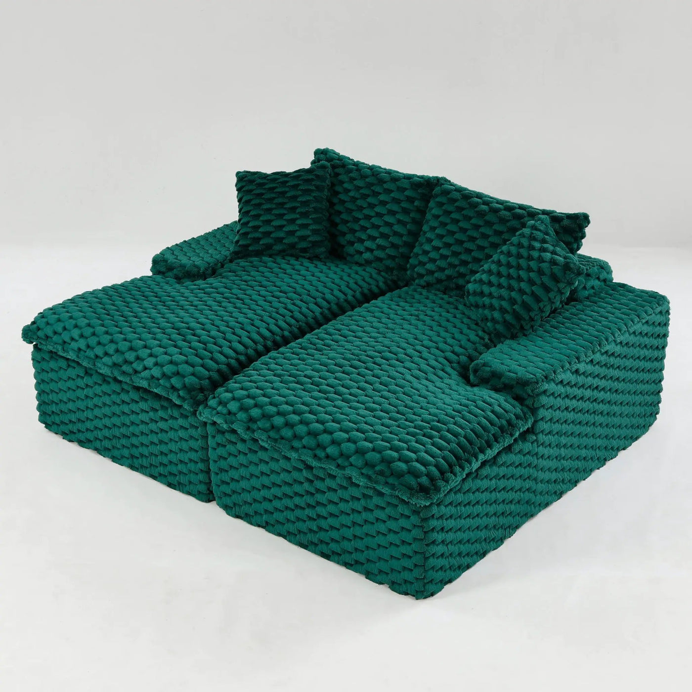 Double Chaise Lounge With Full Compressed Sponge by HouseOfZazla