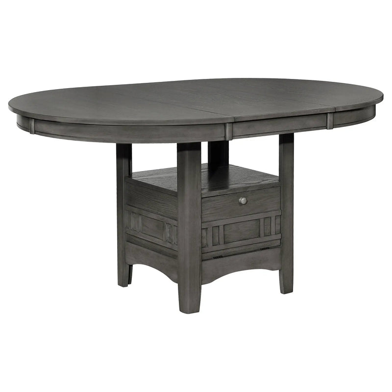 Lavon Oval 60-inch Wood Extension Leaf Dining Table Medium Grey by Unique Piece Furniture