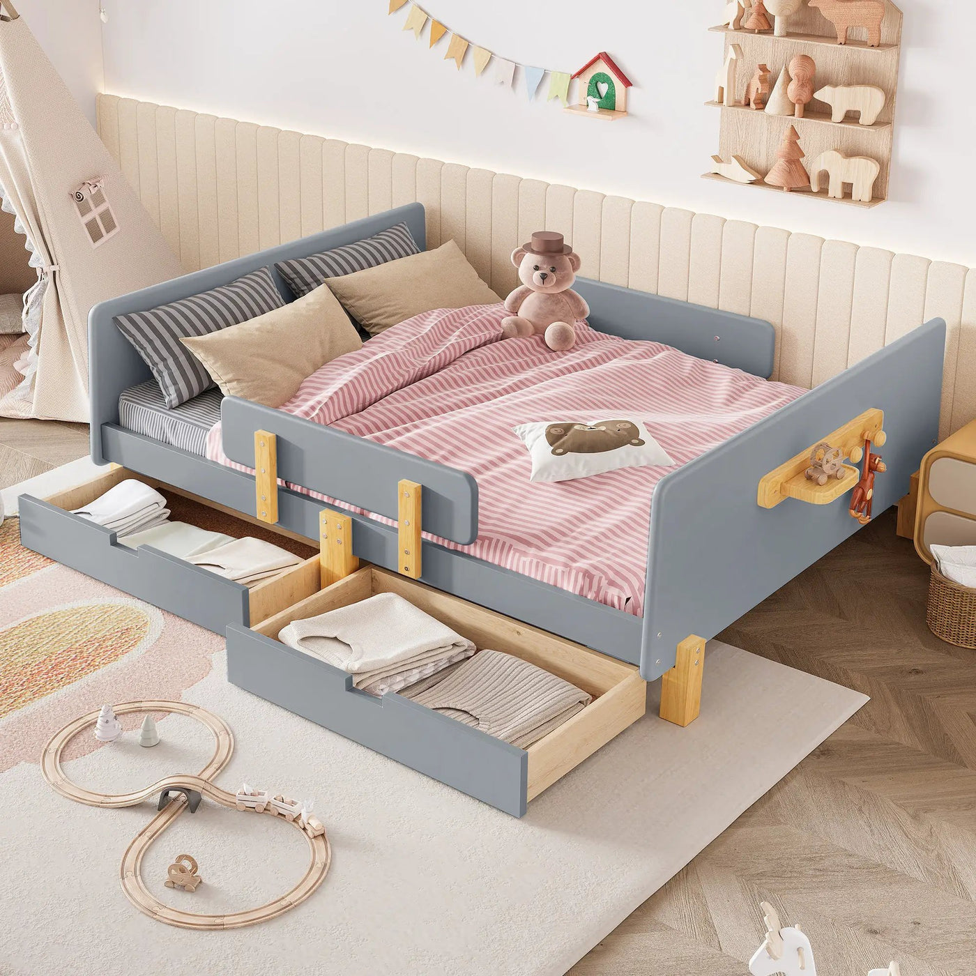 Full Size Platform Bed with Storage Drawers by HouseOfZazla