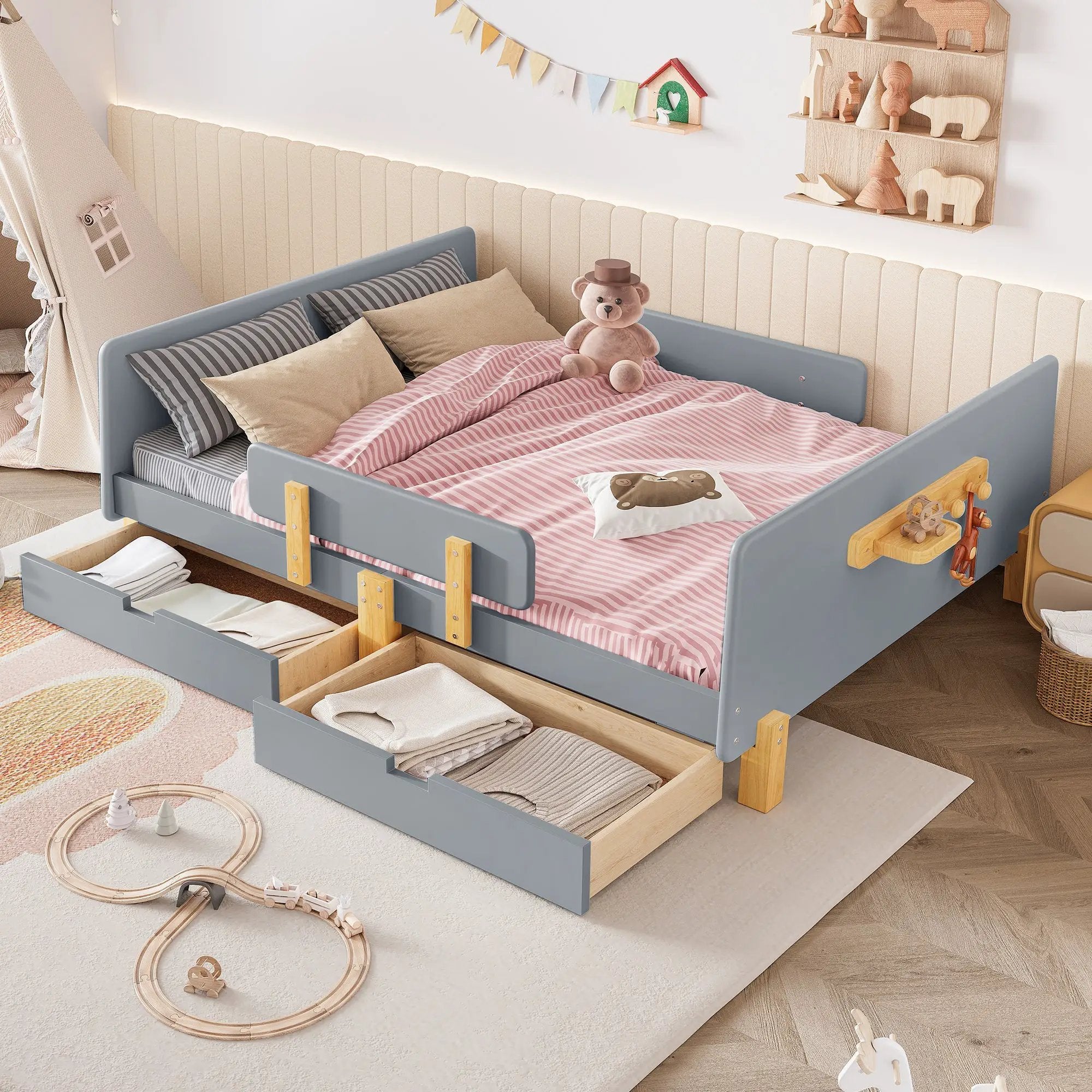 Full Size Platform Bed with Storage Drawers by HouseOfZazla