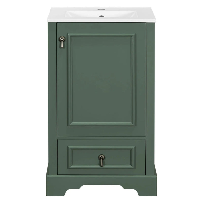 Bathroom Vanity With Sink, Soft Close Door, Adjustable U-Shaped Shelf by Unique Piece Furniture