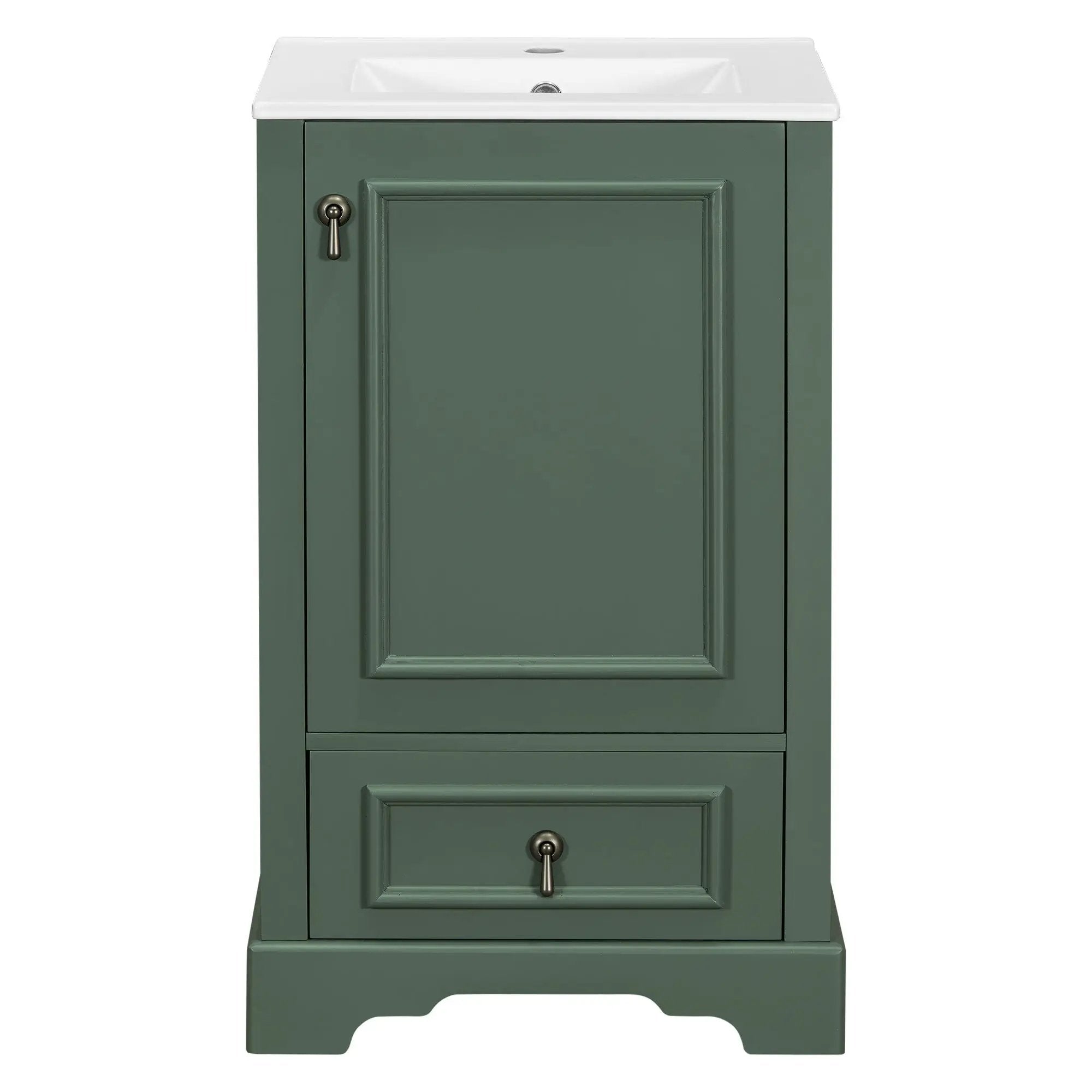 Bathroom Vanity With Sink, Soft Close Door, Adjustable U-Shaped Shelf by Unique Piece Furniture