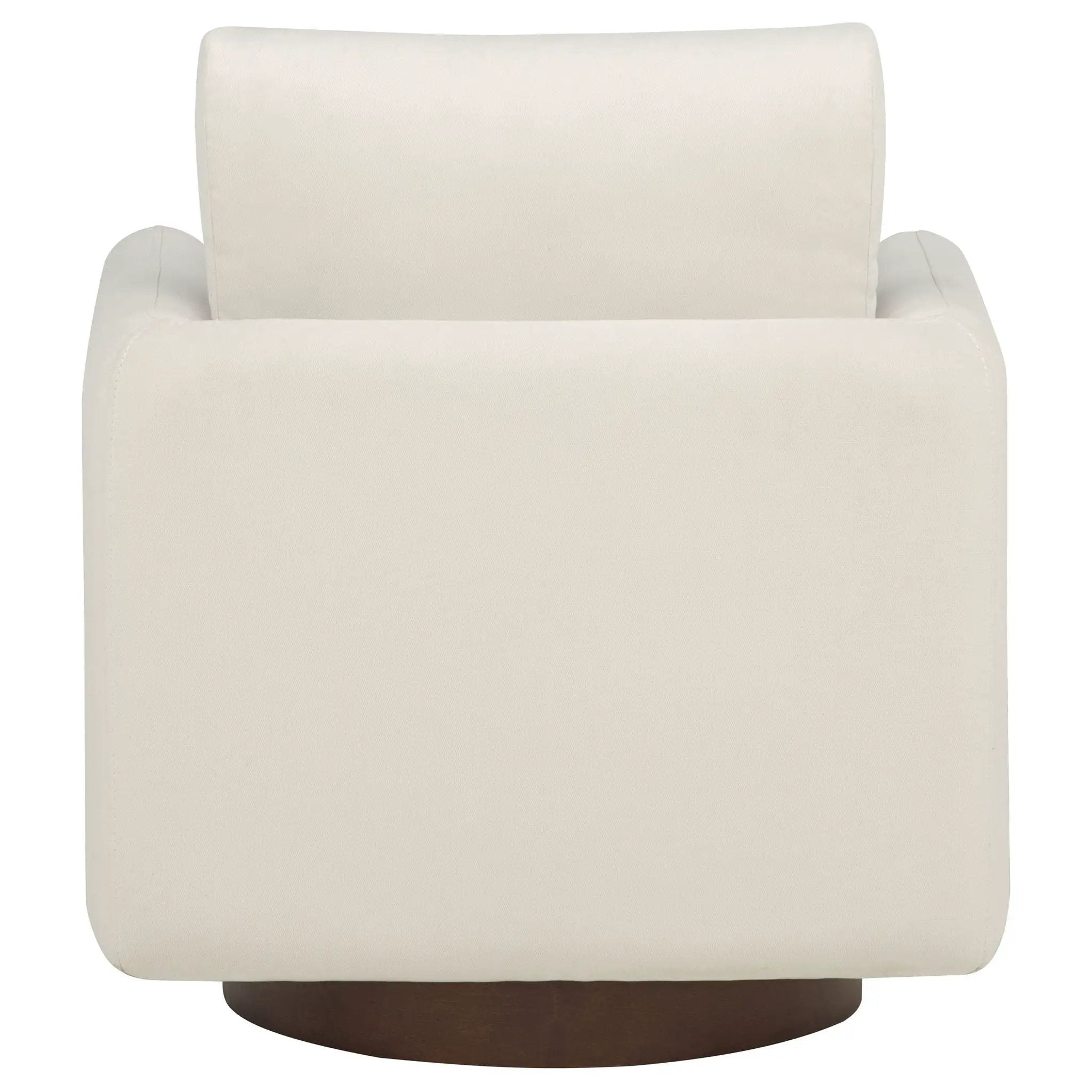 Iris Fabric Upholstered Swivel Accent Chair Ivory by Unique Piece Furniture