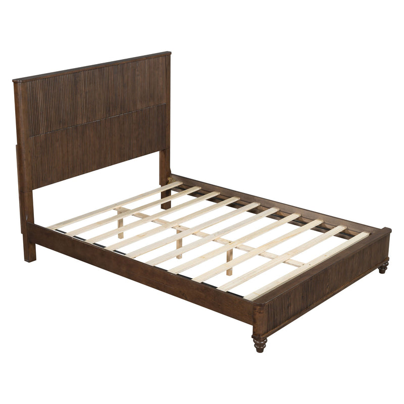 Platform Bed Frame & Tall Headboard by HouseOfZazla
