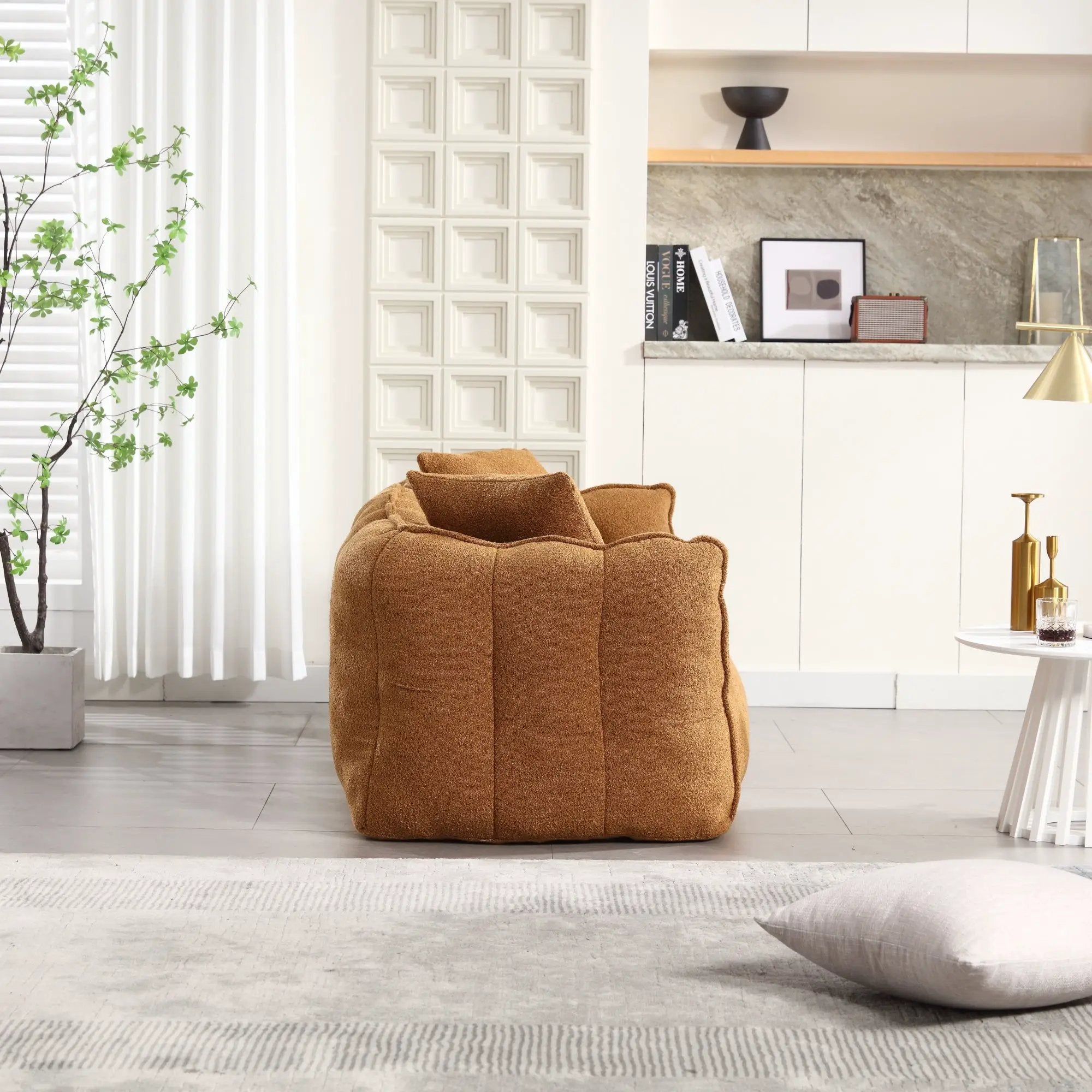 Cozy Beanbag Chair with High Resilience Foam Core by BLAKHOM