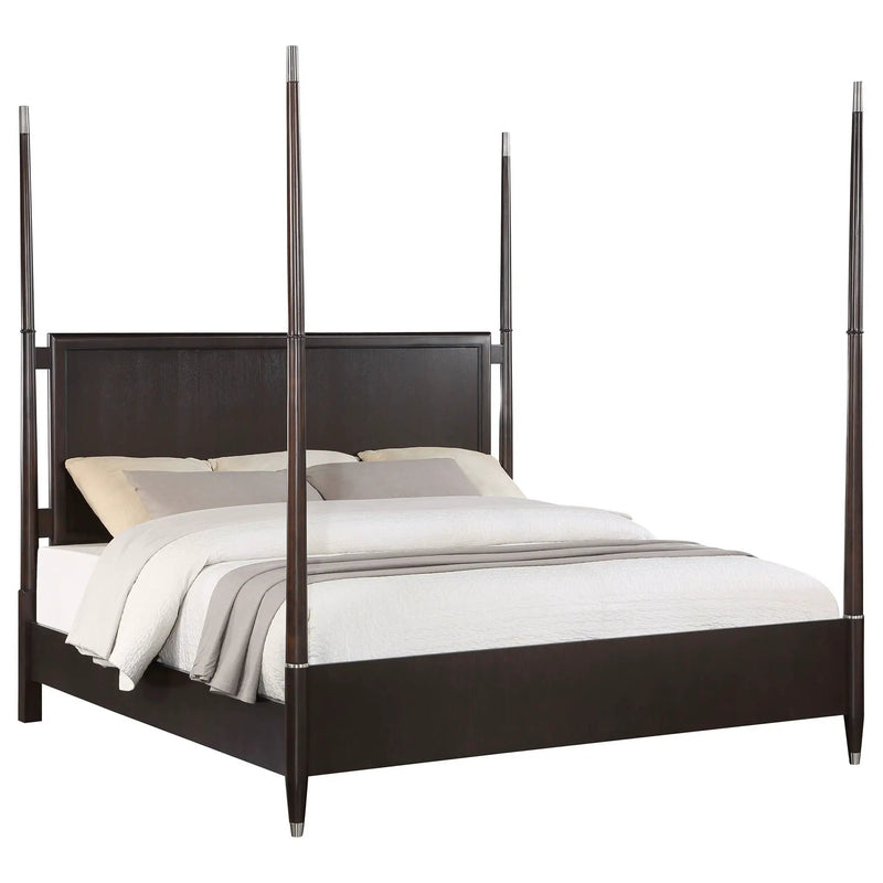 Emberlyn Wood Queen Poster Bed Brown by Unique Piece Furniture