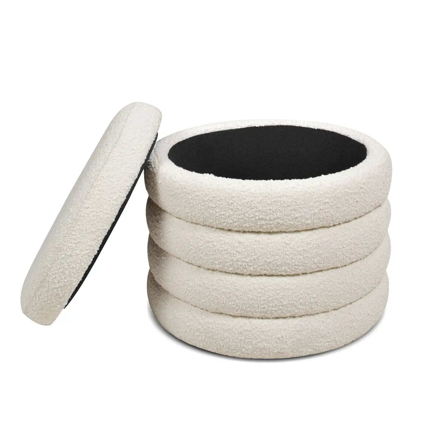 Fuji - Oversized Round Storage Ottoman by Unique Piece Furniture