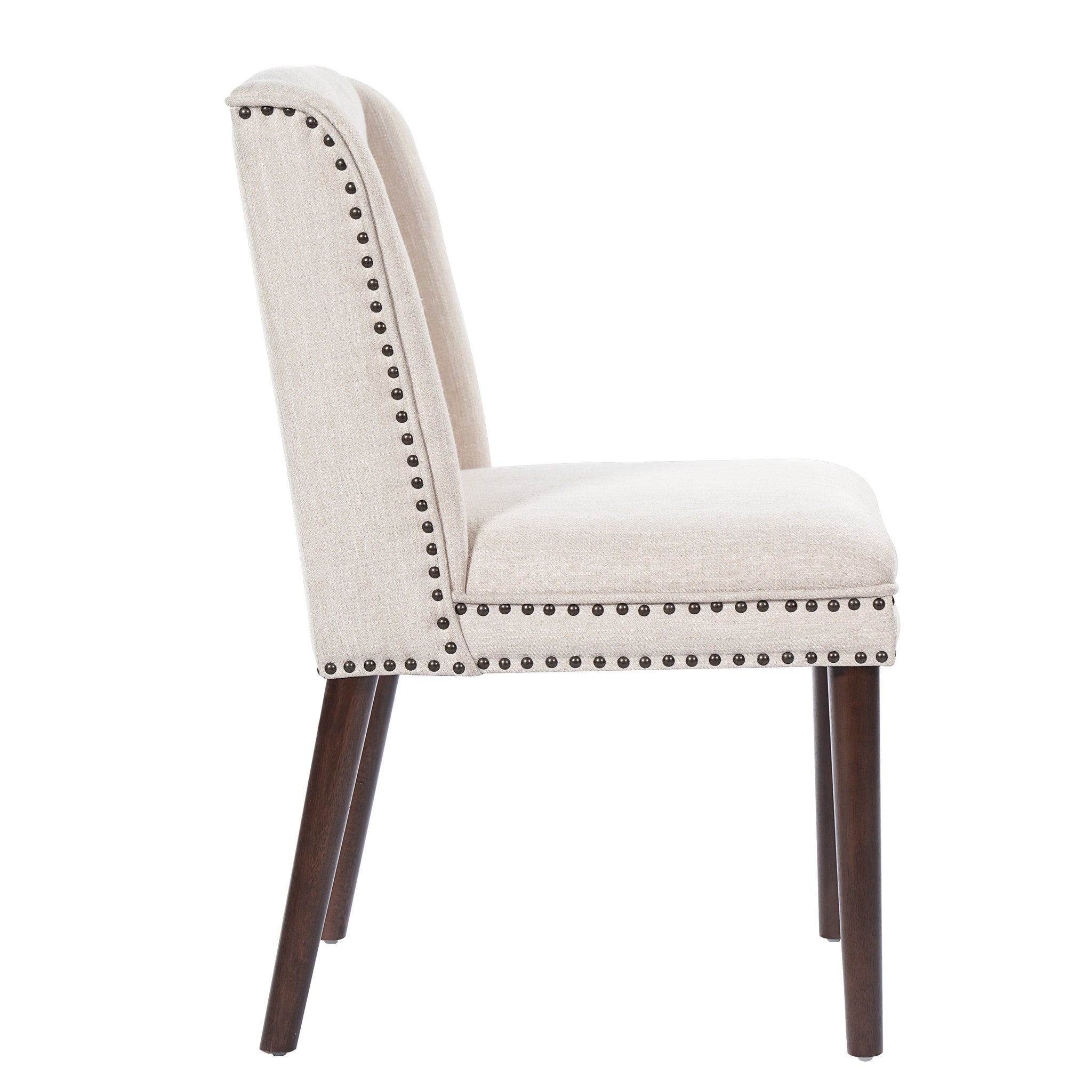 Light Luxury Rivet Upholstered Dining Chair Set of 2 by HouseOfZazla