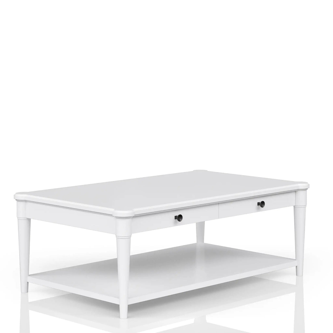 Cocktail Table With Two Storage Drawers And Casters by HouseOfZazla