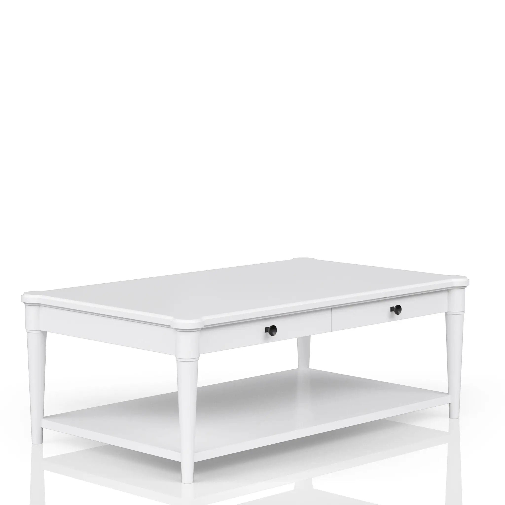 Cocktail Table With Two Storage Drawers And Casters by Unique Piece Furniture