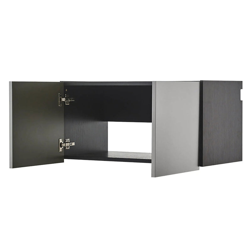 Astro Series - Wall Storage Cabinet With Soft Closing Drawers - Metallic Gray by HouseOfZazla