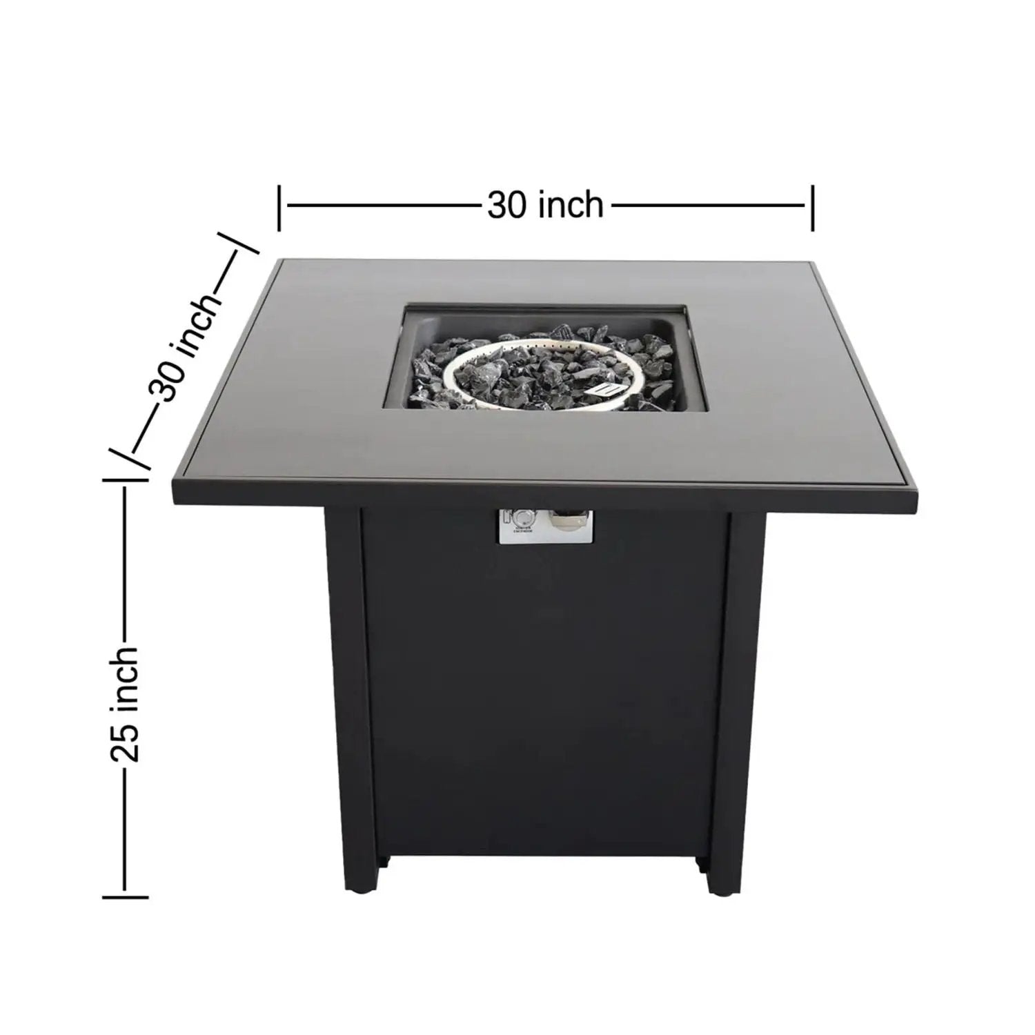 Powder Coated Fire Pit With Top - Black by HouseOfZazla