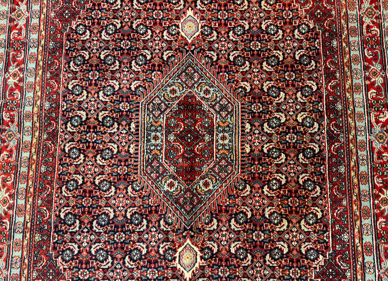 Indo Persian Bijar Rug 6x9, Hand Knotted Wool Carpet by Jewel Rugs
