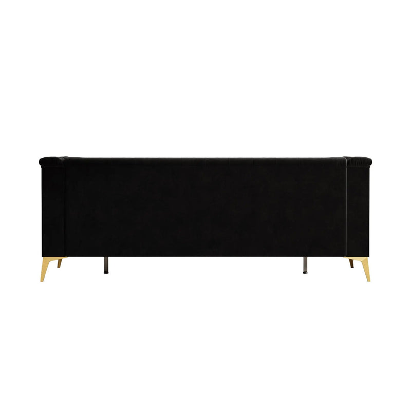 Luxurious Sofa With Legs, Modern Chesterfield Design, Tufted Upholstery, 3 Seat Couch For Living Room And Office by HouseOfZazla