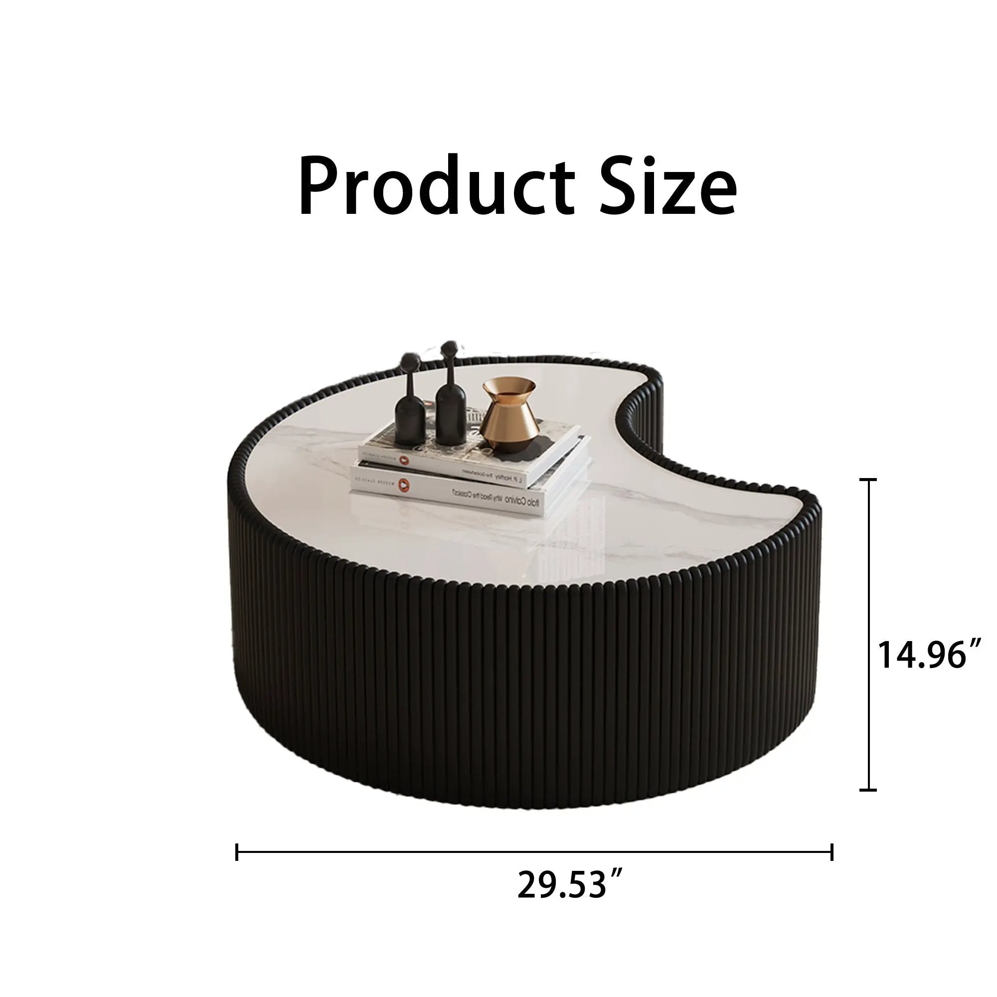 Light Sintered Stone Top Coffee Table by HouseOfZazla
