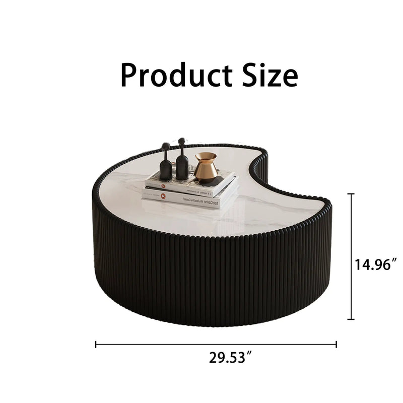 Light Sintered Stone Top Coffee Table by HouseOfZazla