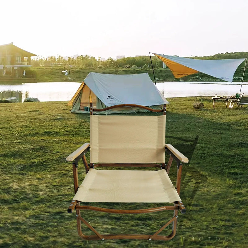 Comfy Foldable And Portable Chair With Armrests, Indoor And Outdoor (Set of 4) - Brown by Unique Piece Furniture