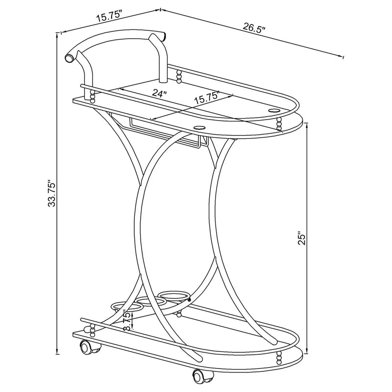 Allen - 2 Tier Bar Cart by HouseOfZazla