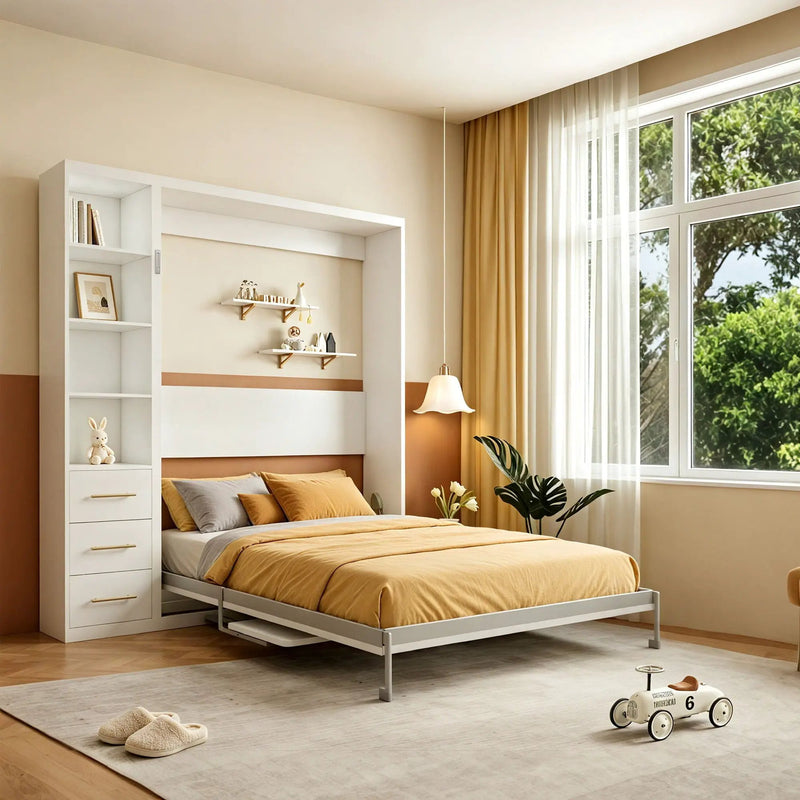 Folding Vertical Murphy Wall Bed by HouseOfZazla