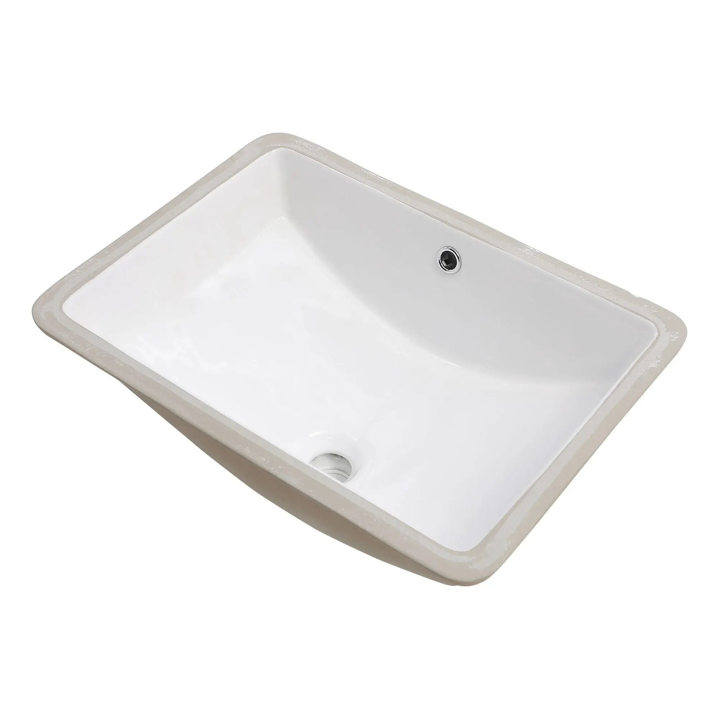Modern Ceramic Undermount Bathroom Sink With Overflow, High Quality by HouseOfZazla