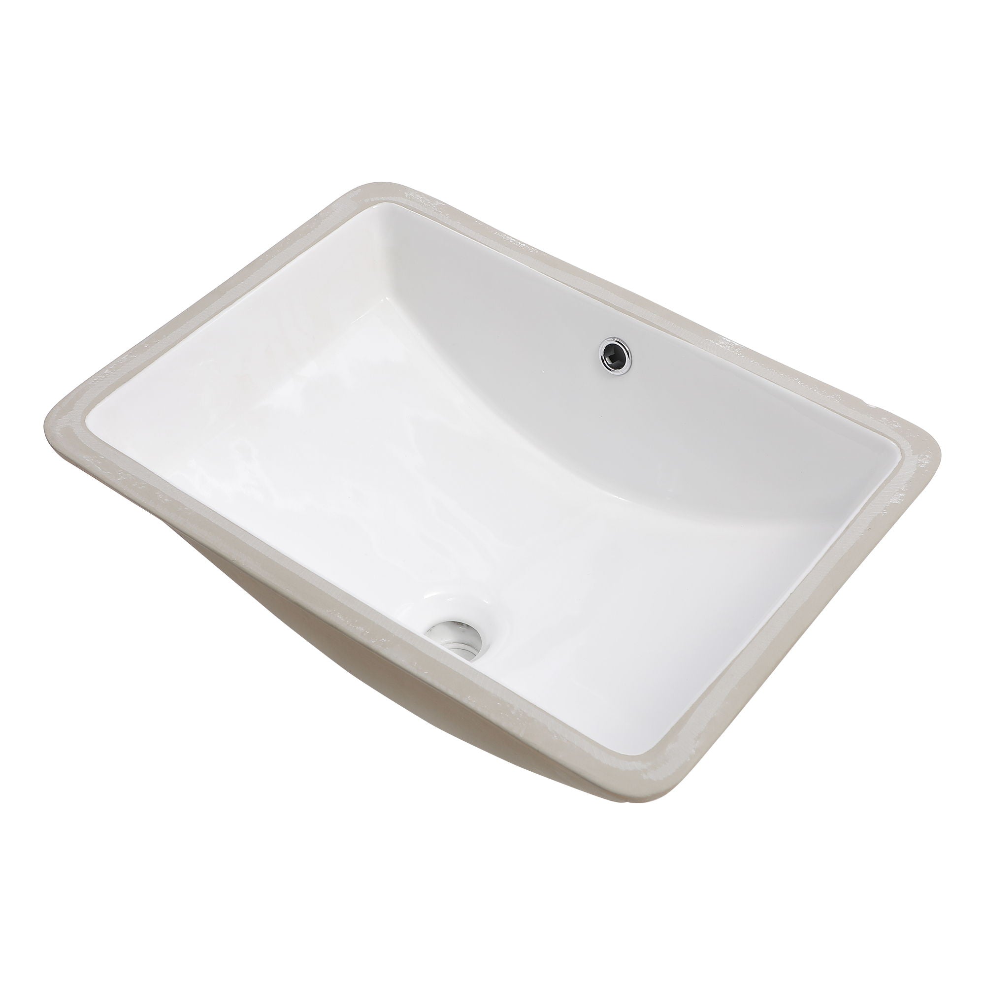 Modern Ceramic Undermount Bathroom Sink With Overflow, High Quality by HouseOfZazla