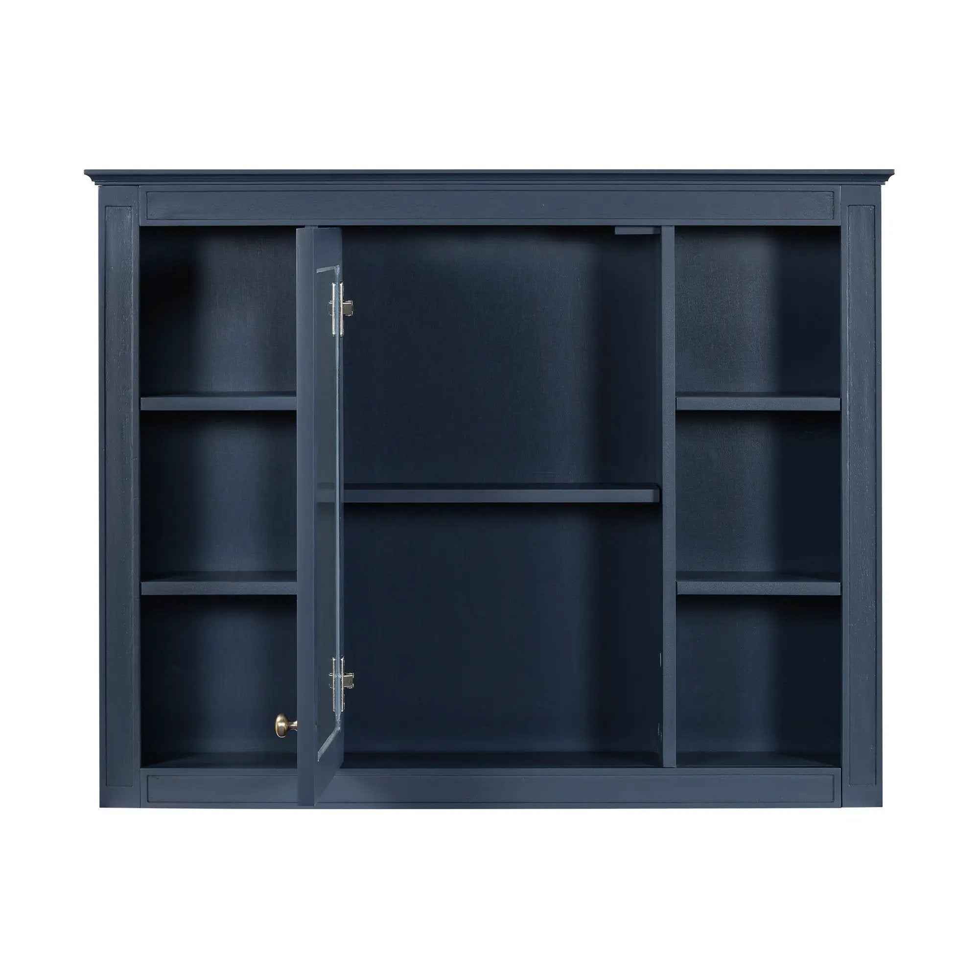 Wall Mounted Medicine Cabinet With Mirror, Storage Cabinet Featuring 6 Open Shelves And Adjustable Interior by HouseOfZazla