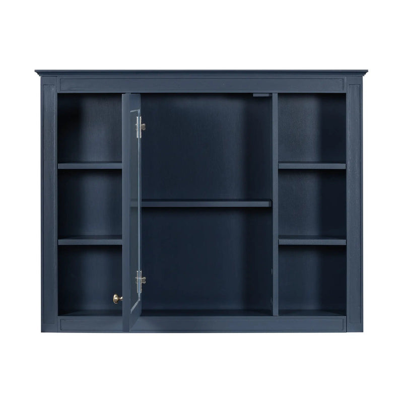 Wall Mounted Medicine Cabinet With Mirror, Storage Cabinet Featuring 6 Open Shelves And Adjustable Interior by HouseOfZazla
