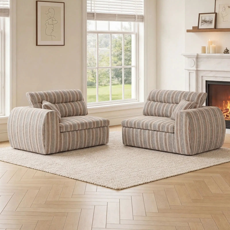 3 Seater, Couch With Throw Pillows For Living Room by Unique Piece Furniture