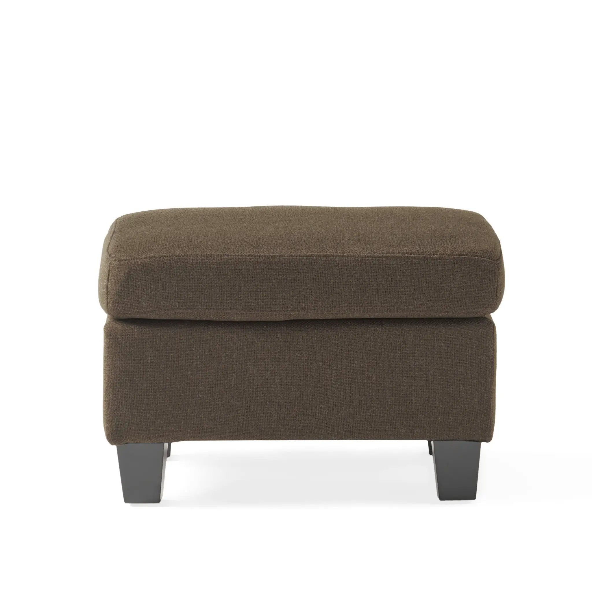 Upholstered Ottoman, Chocolate by HouseOfZazla