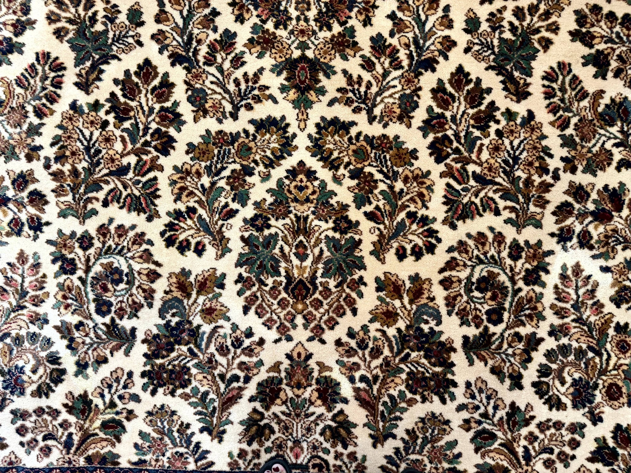 Karastan Rug 8.8 x 10.6 Ivory Sarouk #700/760, Wool Discontinued Original 700 Series by Jewel Rugs