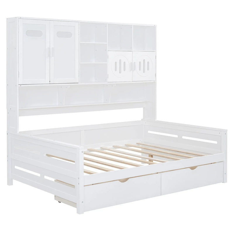 Daybed With All-In-One Cabinet And Shelf by HouseOfZazla