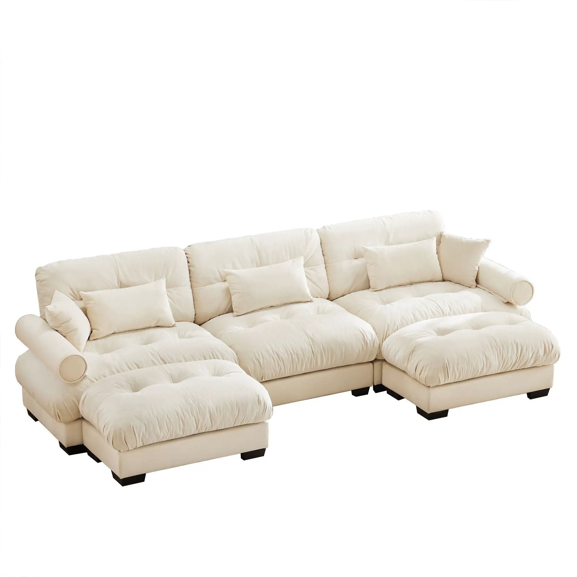 Super Comfort Oversized Modular Sectional Sofa With Movable Ottoman by HouseOfZazla