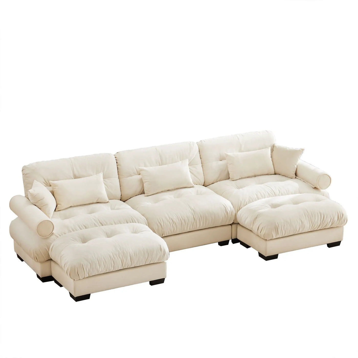 Super Comfort Oversized Modular Sectional Sofa With Movable Ottoman by Unique Piece Furniture
