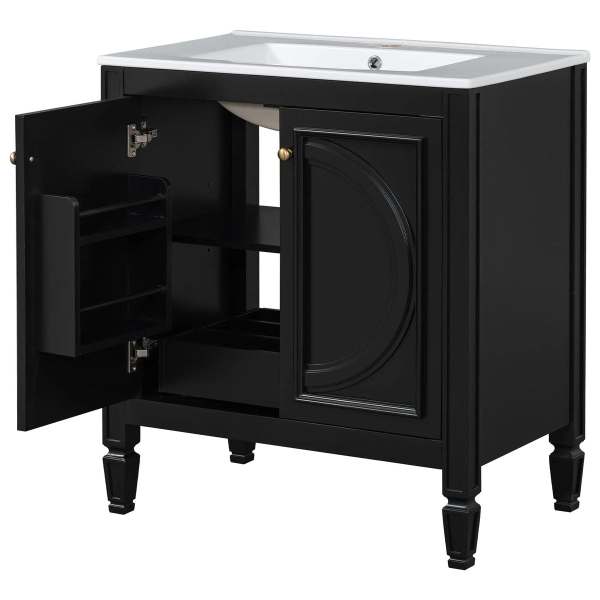 Double Sink Bathroom Vanity Set with Wall Mount Mirror Cabinet by HouseOfZazla