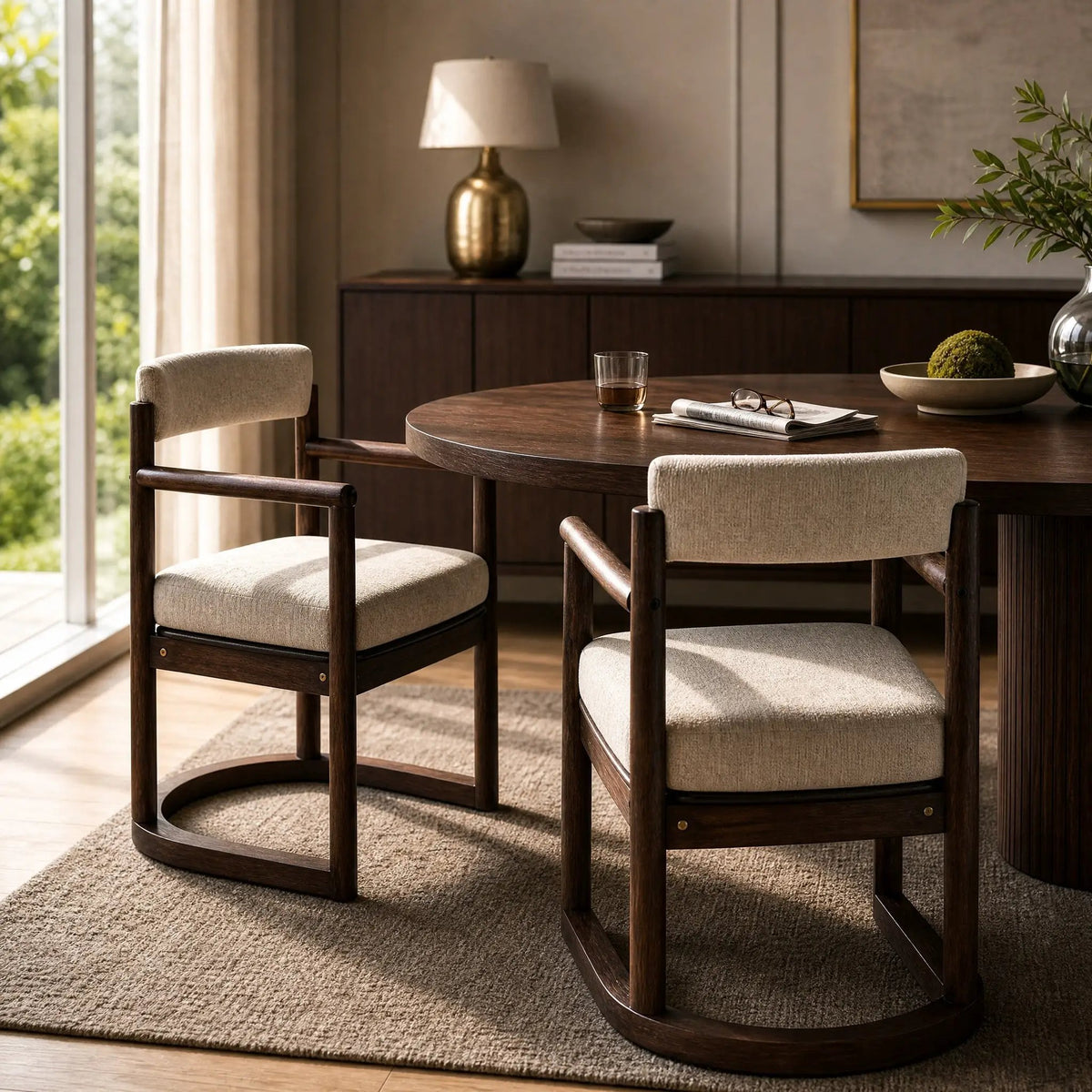 2 Pack Rubberwood Dining Arm Chairs by HouseOfZazla