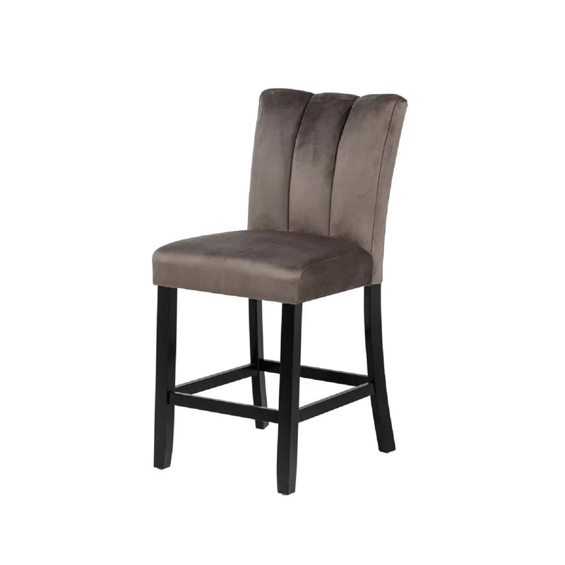 Upholstered Counter Height Chair For Dining Room (Set of 2) - Black / Brown by Unique Piece Furniture