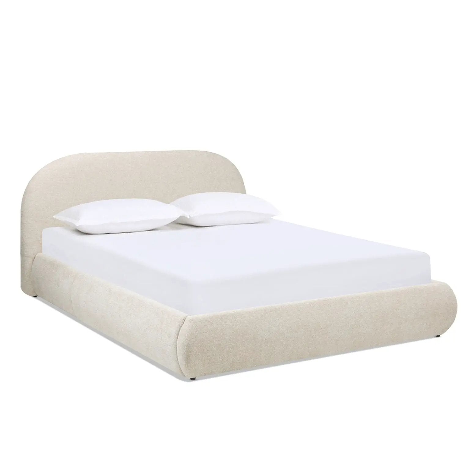 Archie Puffy Grounded - Upholstered Platform Bed by HouseOfZazla