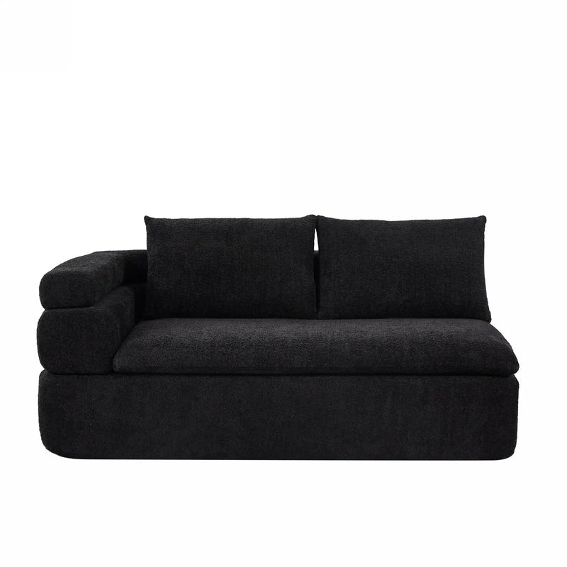 106" L-Shape Sectional Sofas (Black) by HouseOfZazla