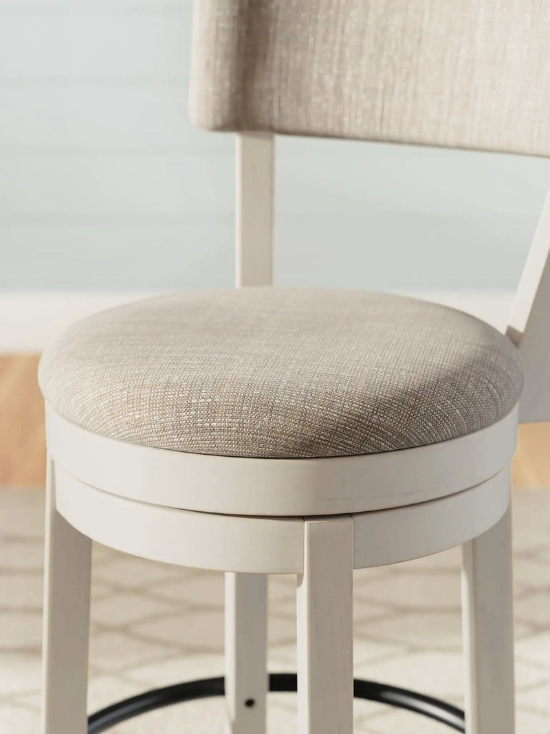 Robbinsdale - Upholstered Swivel Barstool (Set of 2) - Antique White by Unique Piece Furniture