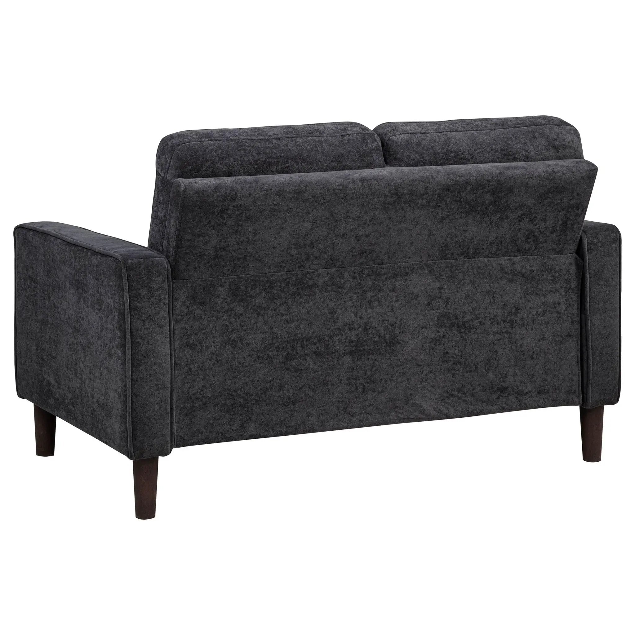 Bowen II Fabric Upholstered Track Arm Loveseat Steel Grey by Unique Piece Furniture
