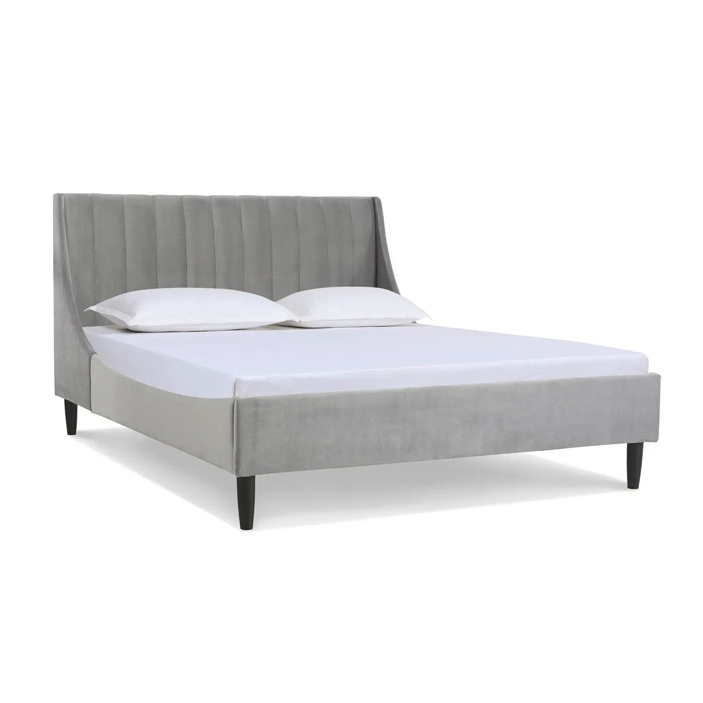Aspen - Vertical Tufted Modern Headboard Platform Bed Set by HouseOfZazla