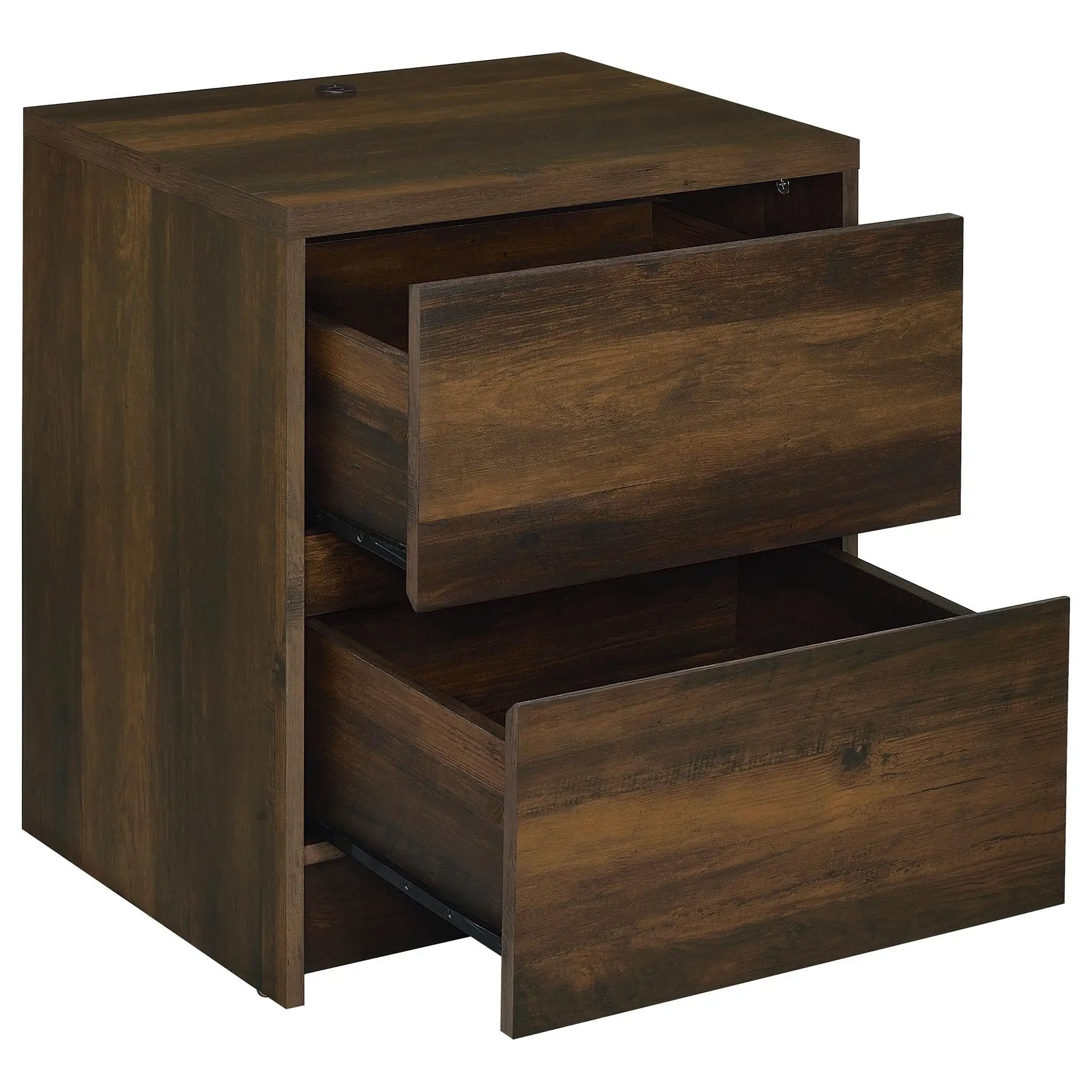 Westpark 2-drawer Nightstand LED Lights and USB Dark Pine by Unique Piece Furniture