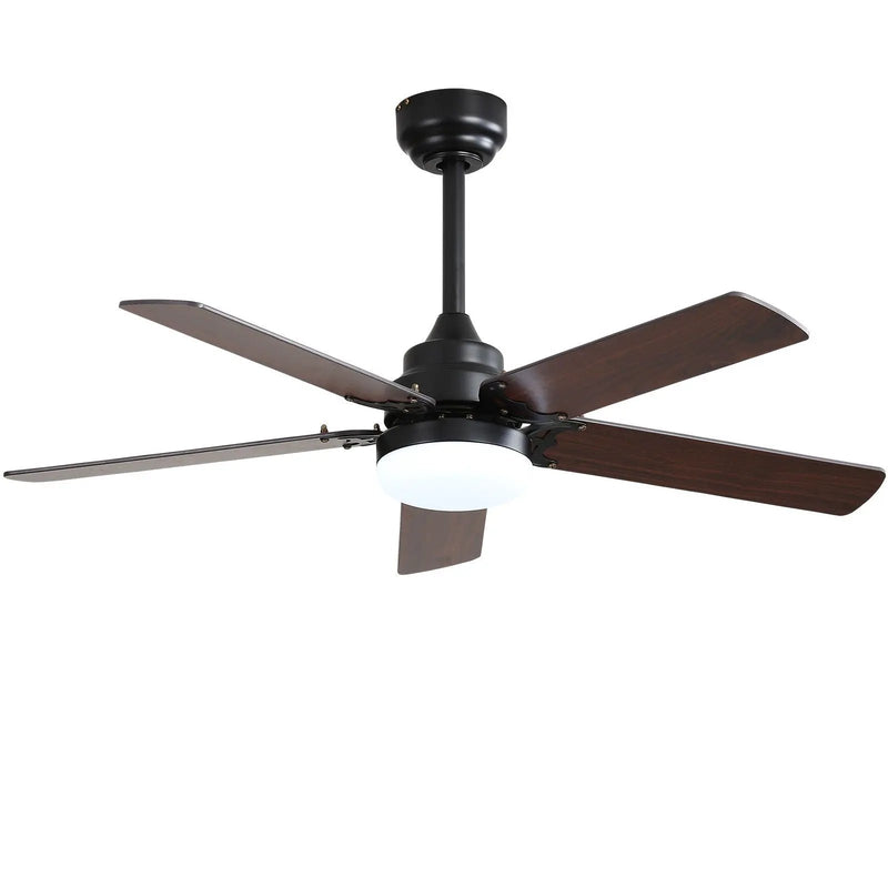 Modern Ceiling Fan With 3 Color Dimmable Light 5 Blades Remote Control Reversible Dc Motor For Bedroom - Black by HouseOfZazla