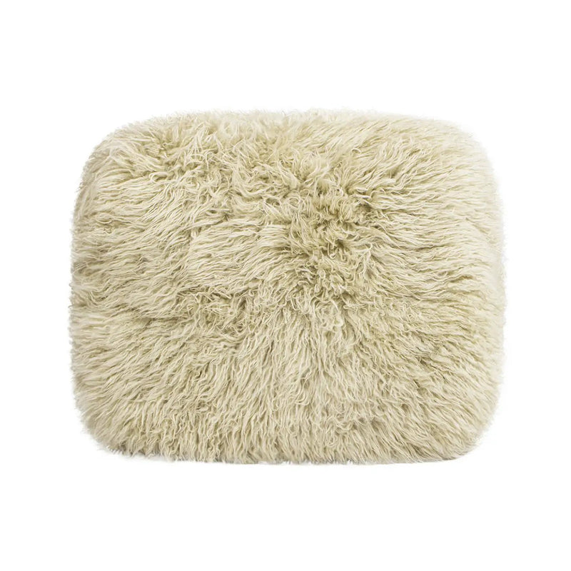 Enchante - New Zealand Sheepskin Rectangular Accent Ottoman - Taupe / Natural by Unique Piece Furniture