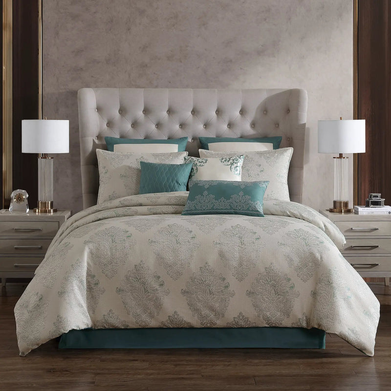 Marana 9 Pc Medallion Jacquard Comforter Set by HouseOfZazla